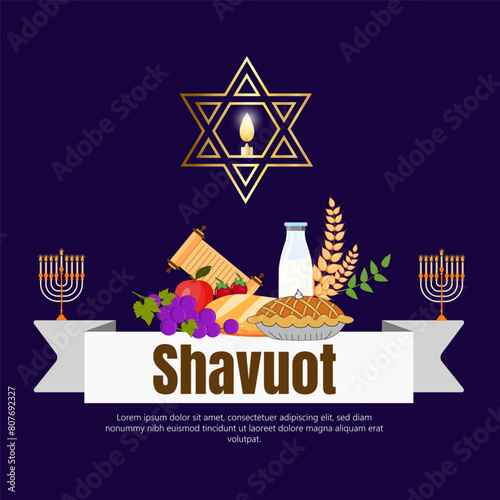 Shavuot is a Jewish holiday that commemorates the giving of the Torah at Mount Sinai and the harvest of the first fruits.