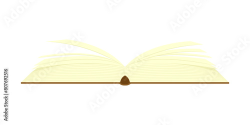 Vector illustration of open book on transparent background