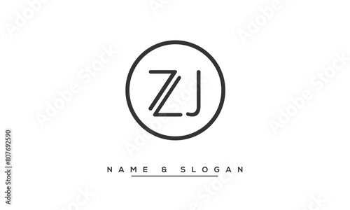 Free Download ZJ, JZ , Z, J  Abstract Letters Logo Monogram - GFXLoad