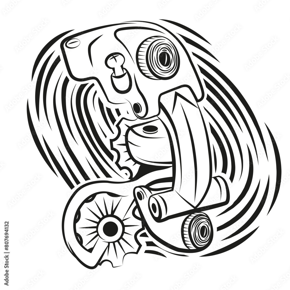 Part of Bicycle illustration Part of Bicycle illustration