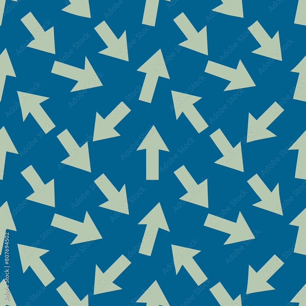 Seamless pattern of repeating arrows pointing in different directions, adding a sense of motion and direction to your gift wrap, Generative AI Seamless pattern of repeating arrows pointing in different directions, adding a sense of motion and direction to your gift wrap, Generative AI