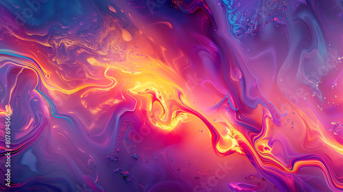 An ethereal dreamscape of vibrant colors and fluid shapes