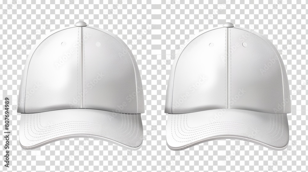 An angle view of a baseball cap with stitches, a visor, and snaps on ...