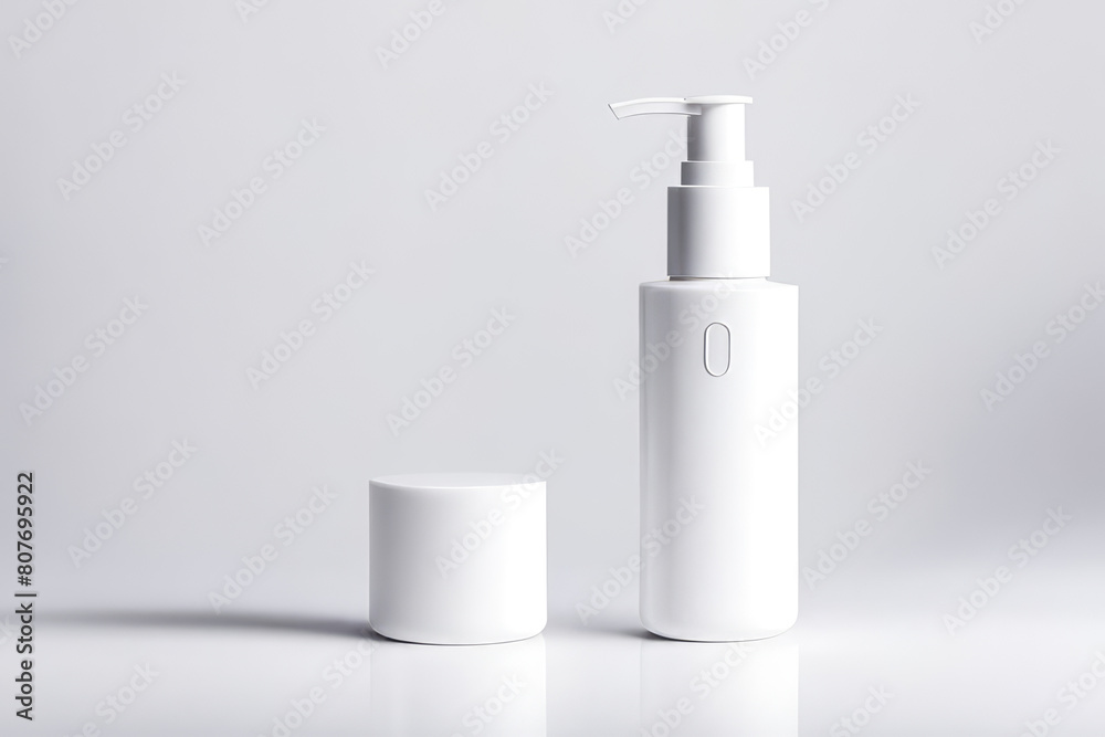 a blank Cosmetic Pump Bottle isolated on a white background
a blank Cosmetic Pump Bottle isolated on a white background