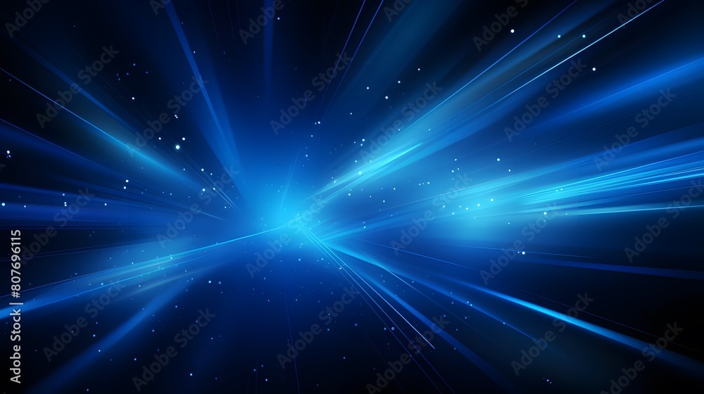 Naklejka premium abstract blue background with blurred light beam and glow effect