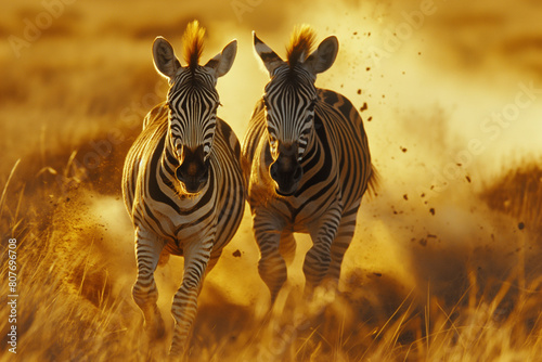 Zebra in their natural habitat