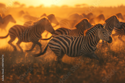 Zebra in their natural habitat
