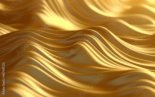 Abstract background with wavy patterns in golden hues