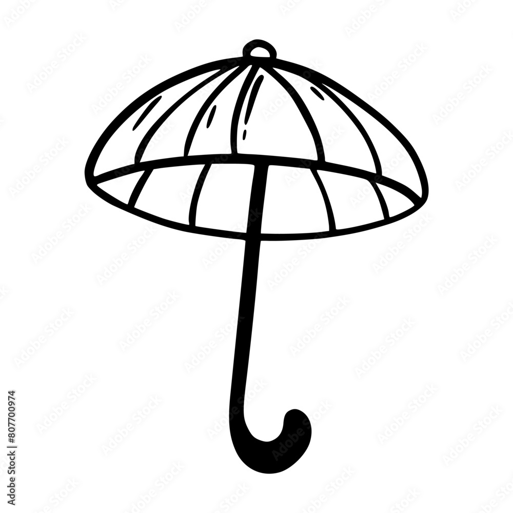 Umbrella. Doodle icon on white background. Umbrella. Doodle icon on white background.