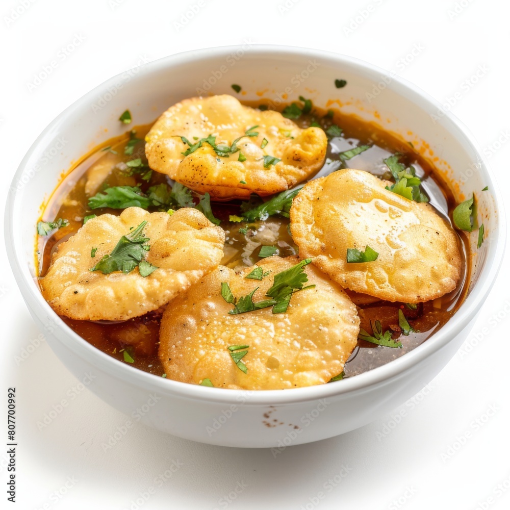 A white bowl filled to the brim with a hearty mix of meat and vegetables in a soothing soup A white bowl filled to the brim with a hearty mix of meat and vegetables in a soothing soup