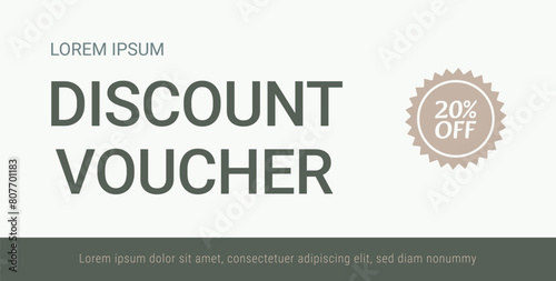 Minimalistic elegant discount voucher template