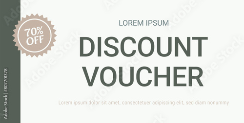 Minimalistic elegant discount voucher template