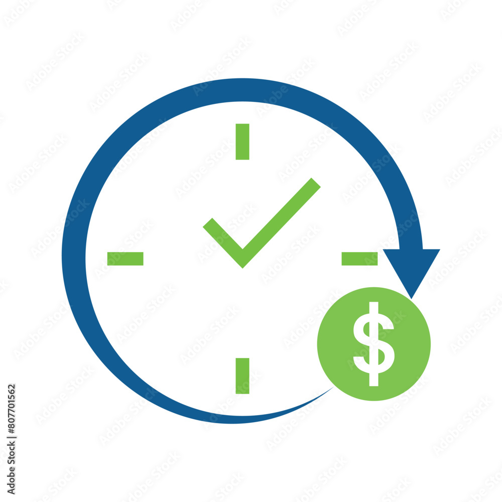 Time Money logo design icon vector element template Time Money logo design icon vector element template