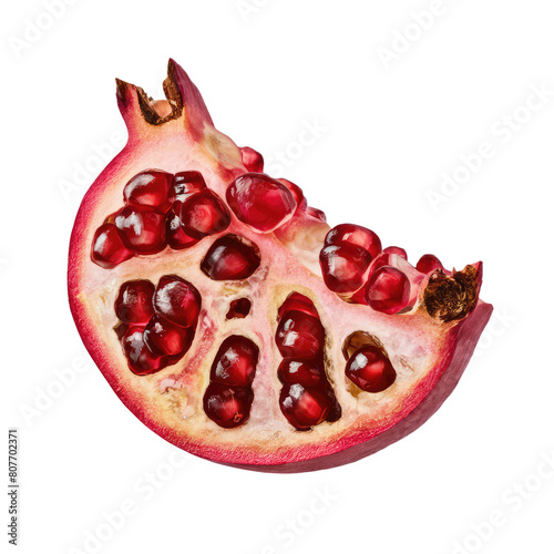 isolated pomegranate slice, GENERATIVE AI