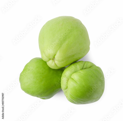 Wallpaper Mural Many fresh green chayote isolated on white, top view Torontodigital.ca