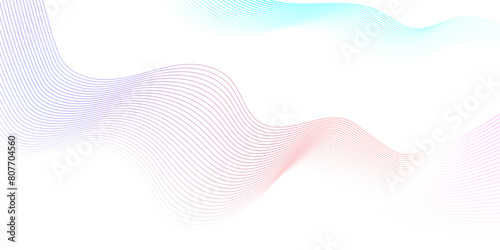 Vector abstract white blue digital blend wave lines technology background. Modern minimal gradient white flowing wave lines and glowing moving lines. Futuristic technology and sound line background.