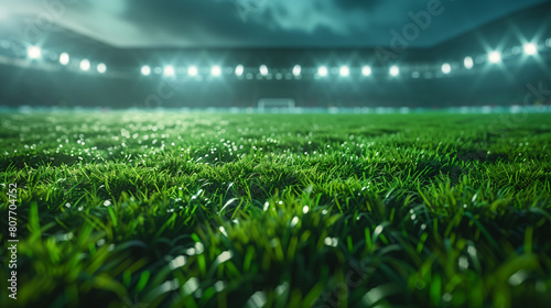 football field  abstract background with football field and green lawn.