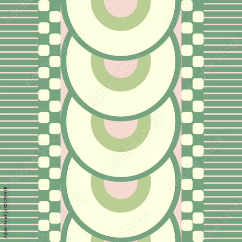 Geometric with circular seamless pattern 