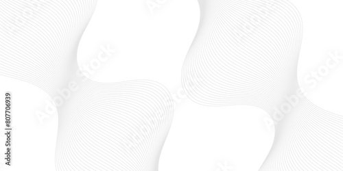 Vector abstract white digital blend wave lines technology background. Modern minimal gradient white flowing wave lines and glowing moving lines. Futuristic technology and sound wave lines background.