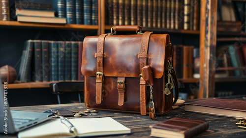 Present an image of a lawyer's satchel with legal pads