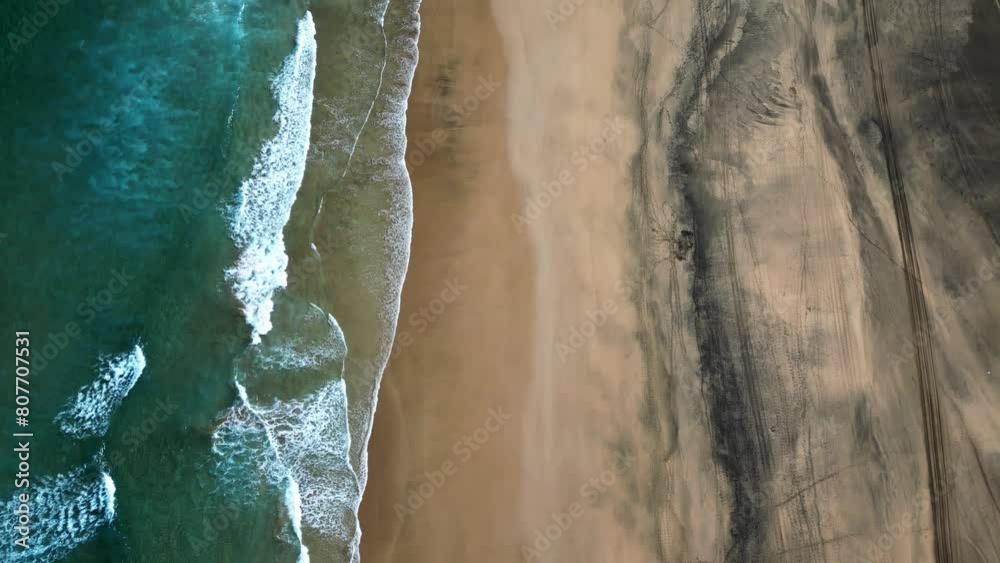 Aerial view of a beach and desert sands in Fuerteventura Aerial view of a beach and desert sands in Fuerteventura