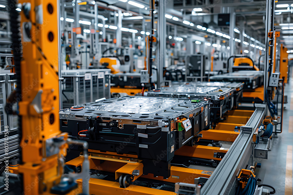 Mass production assembly line of electric vehicle battery cells Mass production assembly line of electric vehicle battery cells