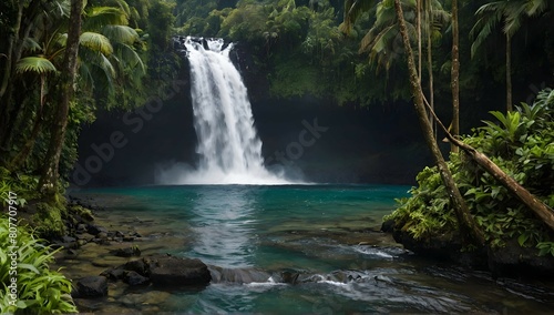Mesmerizing shot of Afu Aau waterfall in Samoa