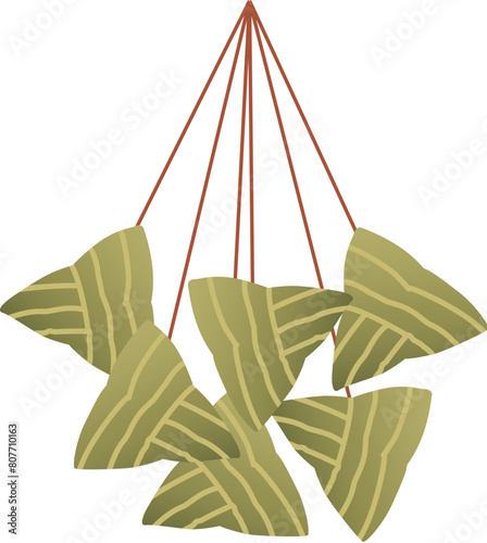 Strings of zongzi