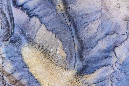 Abstract Aerial View of Southwest Desert Textures in Utah