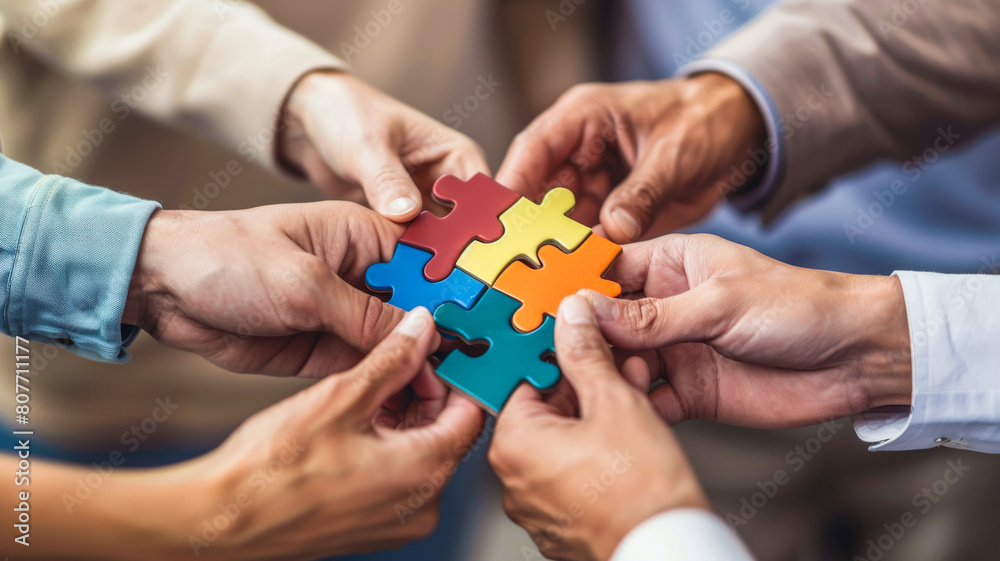 Business Teamwork. Generated Image. A digital rendering of an image of business colleagues working together toward a common goal. Business Teamwork. Generated Image. A digital rendering of an image of business colleagues working together toward a common goal.