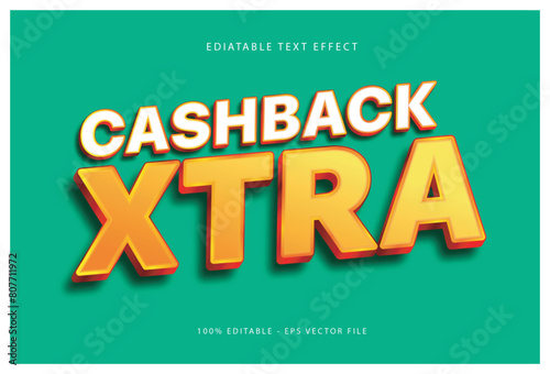 Vector CashBack Xtra text effect editable