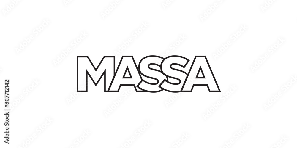 Massa in the Italia emblem. The design features a geometric style, vector illustration with bold typography in a modern font. The graphic slogan lettering. Massa in the Italia emblem. The design features a geometric style, vector illustration with bold typography in a modern font. The graphic slogan lettering.