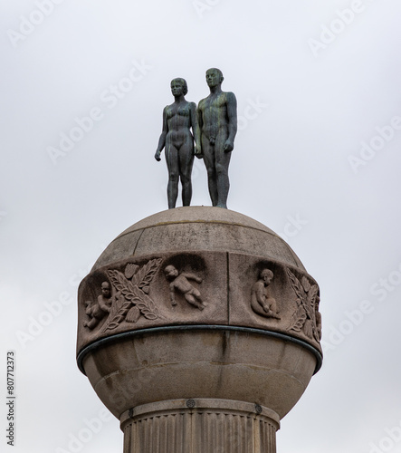 Canvas Print Christian Frederiks Square Statue
