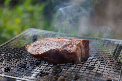 BBQ炭焼きお肉 煙り