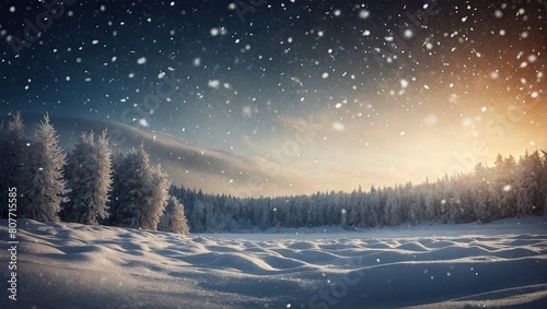 winter landscape with snow covered trees