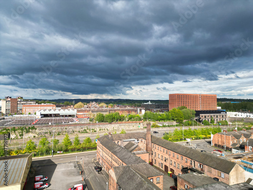 High Angle View of Stock-on-Trent City of England, Great Britain. May 4th, 2024 © Altaf Shah