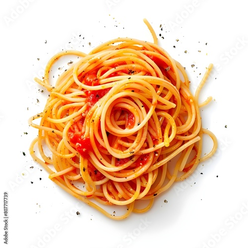 italian pasta tagliatelle isolated on white background Generative AI 