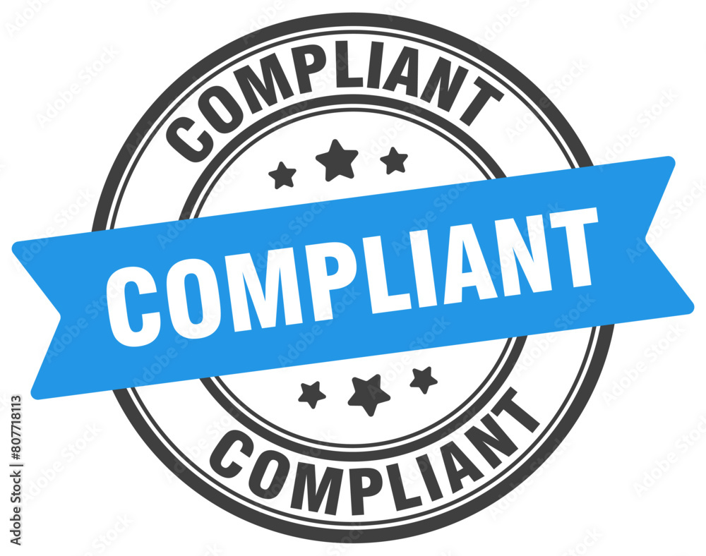 compliant stamp. compliant label on transparent background. round sign compliant stamp. compliant label on transparent background. round sign
