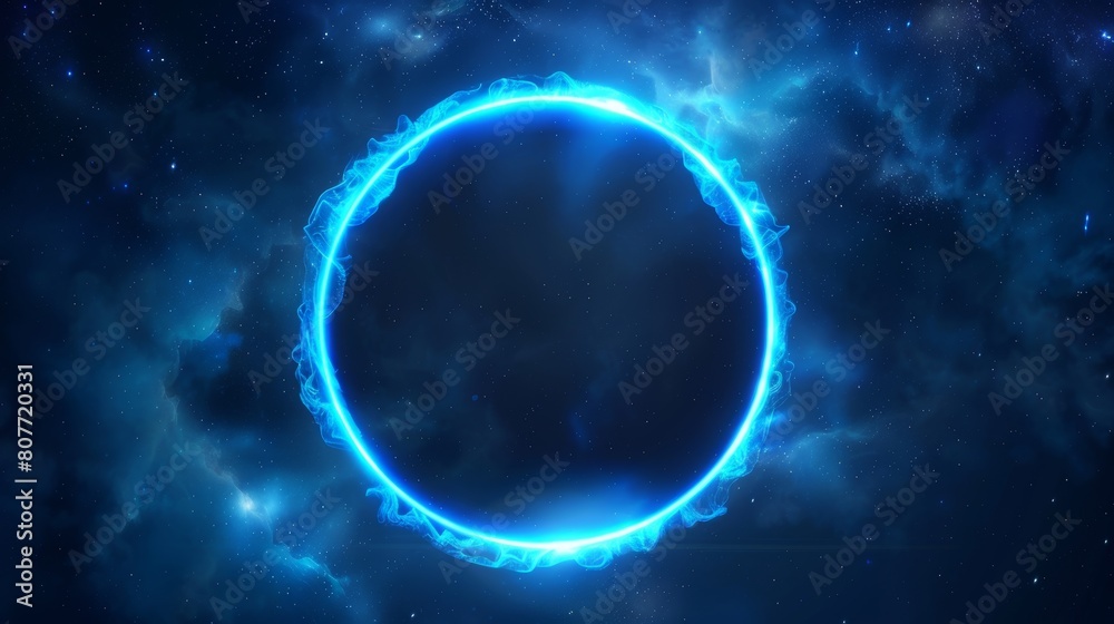 Abstract black hole in cosmic galaxy with stars shining bright in night sky. Infinity portal with nebula effect. Neon blue motion in space isolated on transparent background. Abstract black hole in cosmic galaxy with stars shining bright in night sky. Infinity portal with nebula effect. Neon blue motion in space isolated on transparent background.