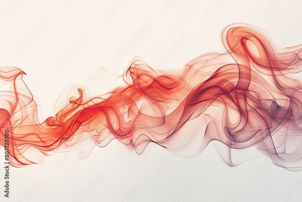 red smoke plume rising elegantly, background