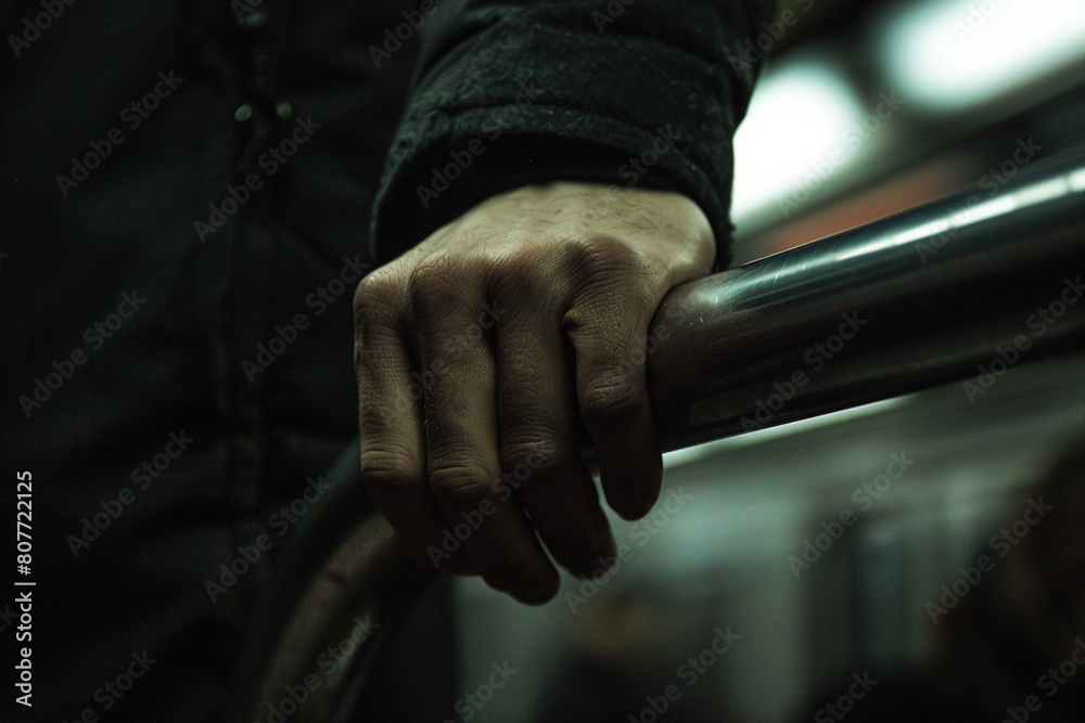 Obraz premium Close up image of person riding in transport created with generative ai concept