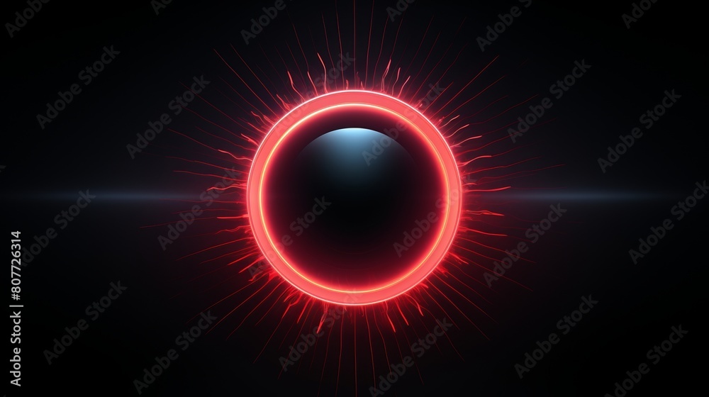 Black hole with red accretion disk Black hole with red accretion disk