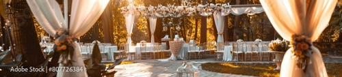Springtime Elegance, Beautiful Outdoor Wedding Decor © Simone