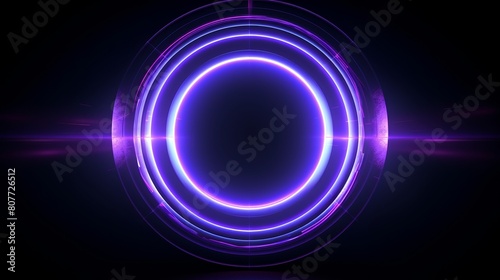 glowing purple neon circle
