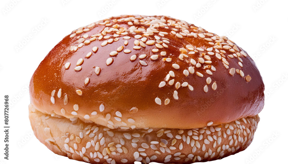 Bread with sesame seeds isolated on transparent background.
Bread with sesame seeds isolated on transparent background.