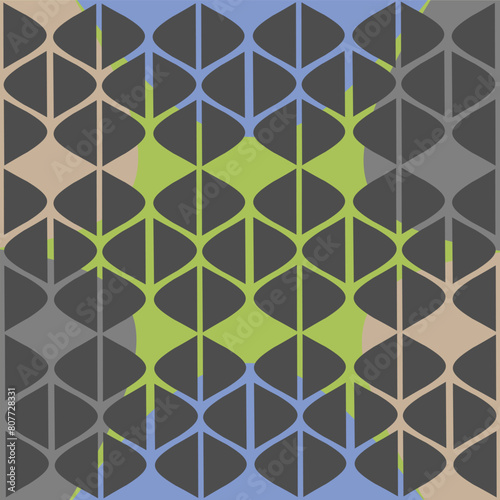 Seamless pattern tree leaf illustration