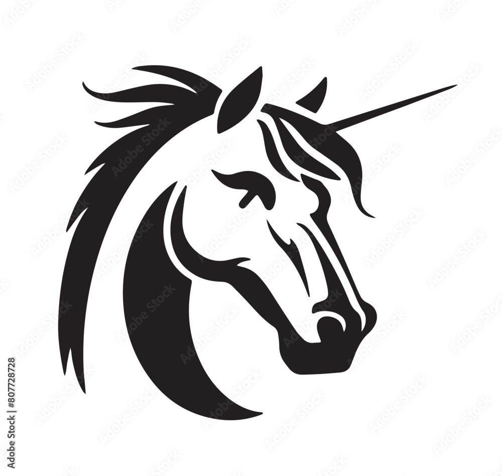 Elegant Unicorn Head Vector illustration Elegant Unicorn Head Vector illustration