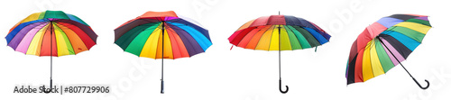 rainbow umbrella isolate on transparency background PNG photo