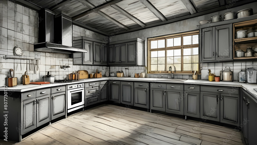 Naklejka premium Kitchen Interior