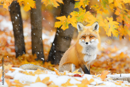 A red fox in its natural habitat